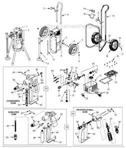 Page A Diagram and Parts List for PS260M00CV  Campbell Hausfeld Paint Sprayer